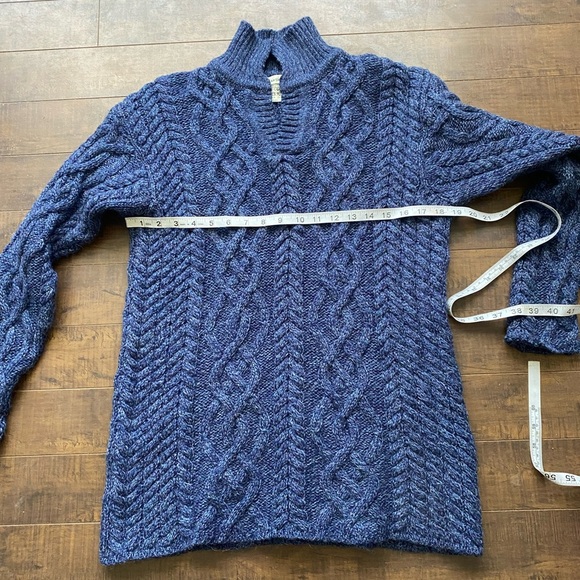 Aran Crafts Navy Wool sweater - Picture 14 of 15